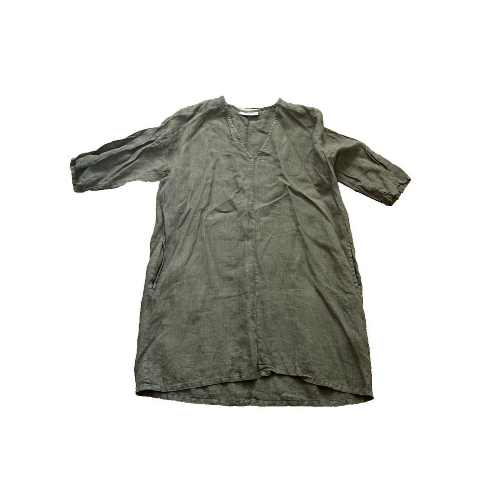 Bryn‎ Walker Bingley Tunic Dress 100% Linen Lagenlook Beach Oversized, Size XXS - Picture 1 of 7